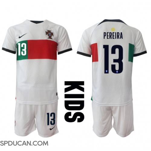 Dječji Nogometni Dres Portugal Danilo Pereira #13 Gostujuci SP 2022 Kratak Rukav (+ Kratke hlače)